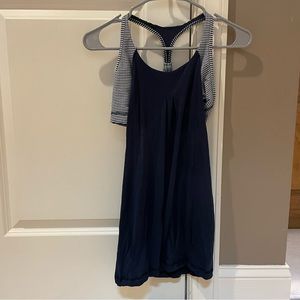 Lululemon Practice freely tank, navy blue, size 6